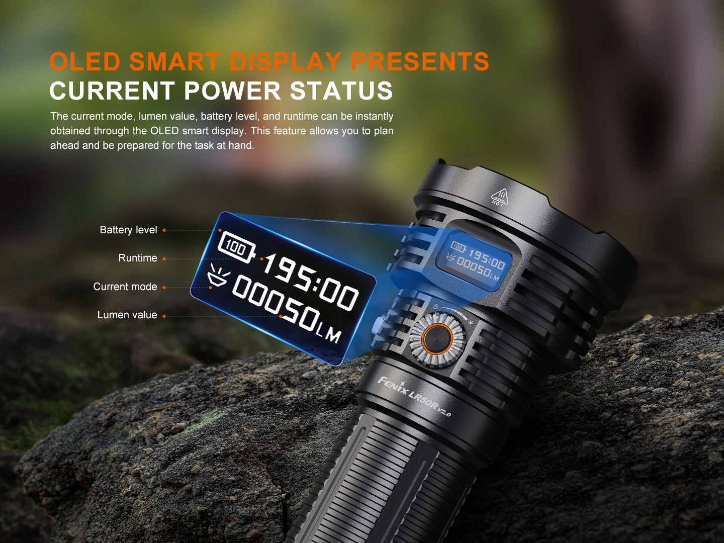Fenix LR50R V2.0 18000 Lumen Spot and Flood Light with Red and UV